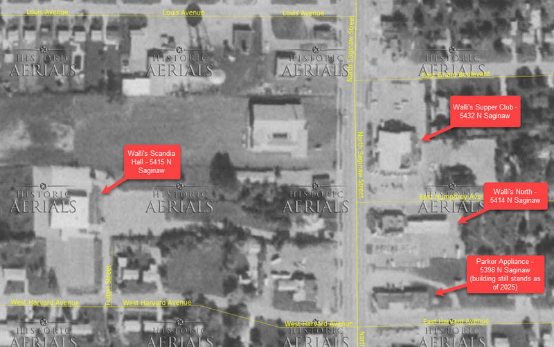 Wallis Drive-In - Wallis Map - 1975 Aerial